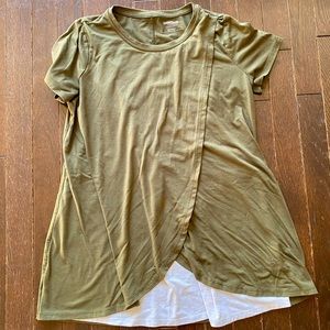 Army green nursing top size XS